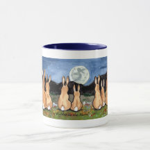 "The Rabbit in the Moon" Rabbit Family Coffee Mug