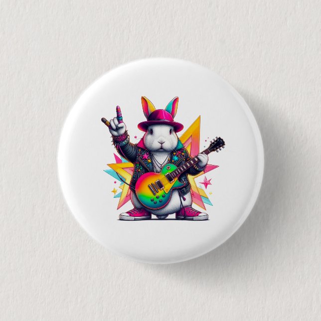 The rabbit rockstar button (Front)