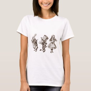 The Rabbit  The Hatter & Alice From Wonderland T-shirt by APlaceForAlice at Zazzle
