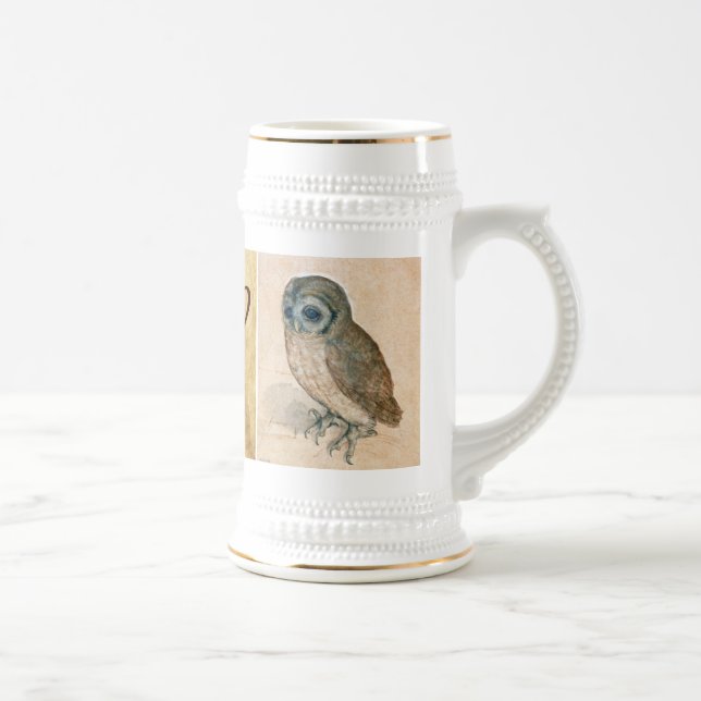 THE RABBIT ( Young Hare ) and Owl Monogram Beer Stein (Right)