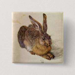 THE RABBIT ( Young Hare ) Button