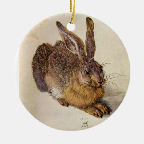 THE RABBIT  Young Hare  Ceramic Ornament