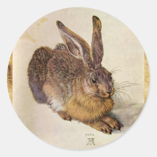 THE RABBIT  Young Hare  Classic Round Sticker