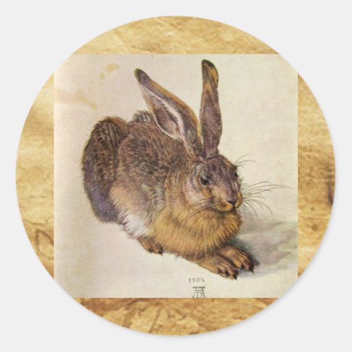 THE RABBIT  Young Hare  Classic Round Sticker