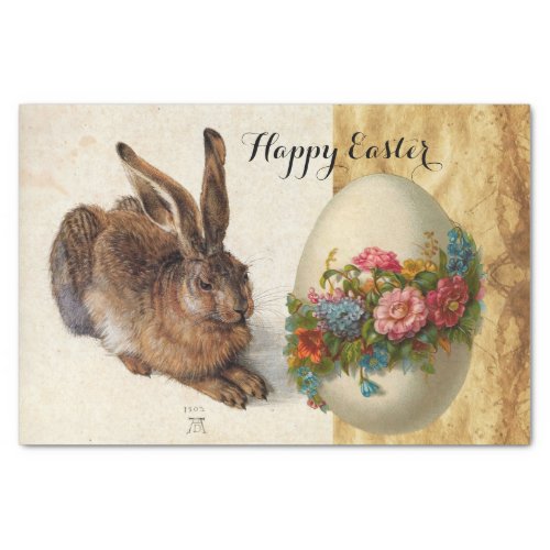 THE RABBIT  Young Hare  EASTER EGGS WITH FLOWERS Tissue Paper