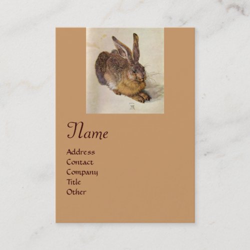 THE RABBIT  Young Hare  Monogram Business Card