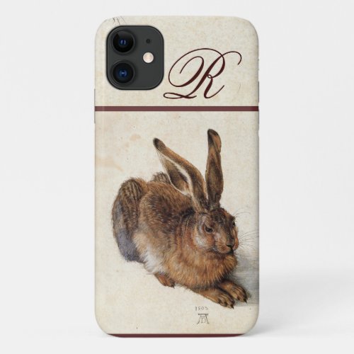 THE RABBIT  Young Hare   Monogram iPhone 11 Case