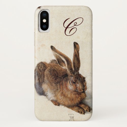 THE RABBIT  Young Hare   Monogram iPhone X Case