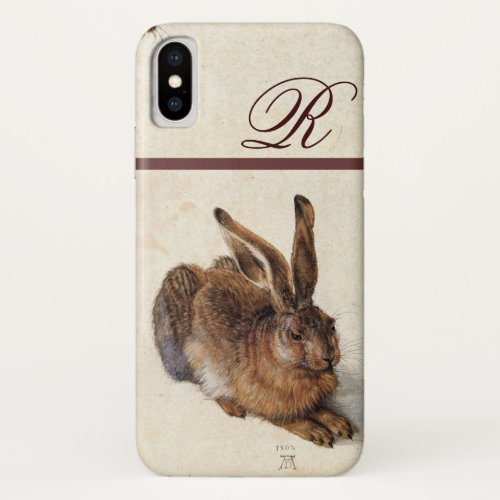 THE RABBIT  Young Hare   Monogram iPhone XS Case