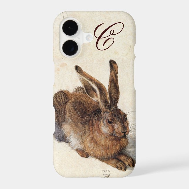 THE RABBIT ( Young Hare )  Monogram Iphone Case (Back)