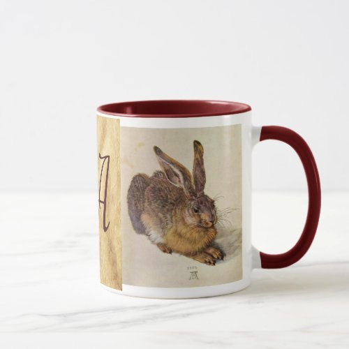 THE RABBIT  Young Hare  Monogram Mug