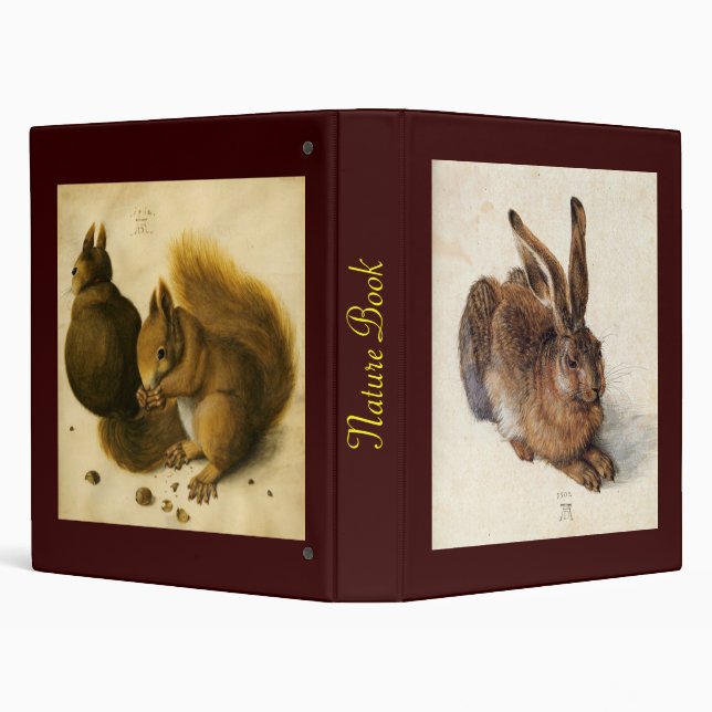 The Rabbit ( Young Hare ) ,Squirrels and Nuts 3 Ring Binder (Background)