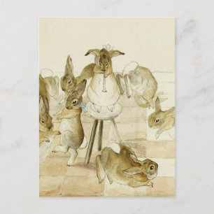 The Rabbits Christmas Party by Beatrix Potter Postcard