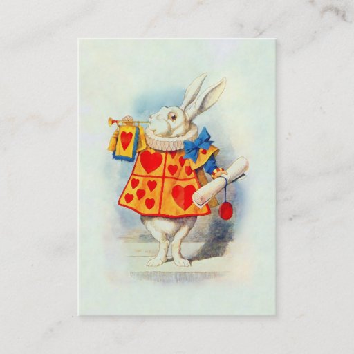 Customizable The Rabbitt in Alice in Wonderland ~ Business Card