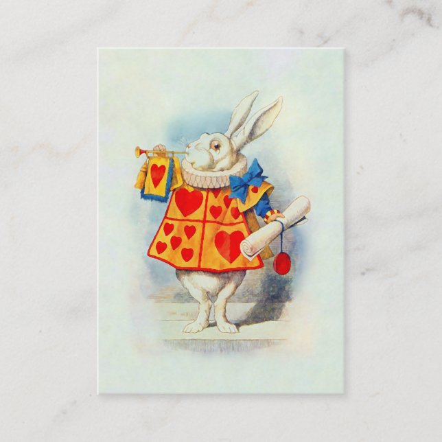 The Rabbitt in Alice in Wonderland ~ Business Card (Front)