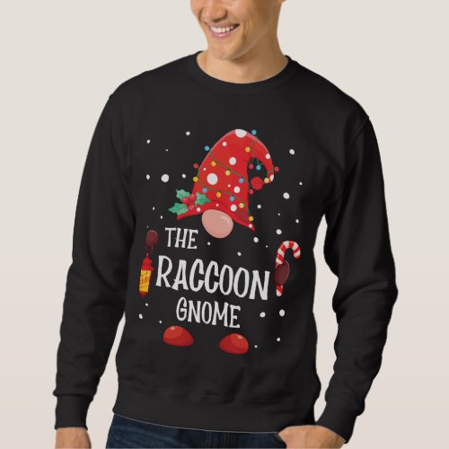The Raccoon Gnome Matching Family Christmas Gnome  Sweatshirt