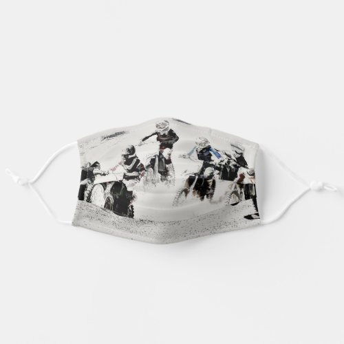 The Race is On _ Motocross Racers Adult Cloth Face Mask