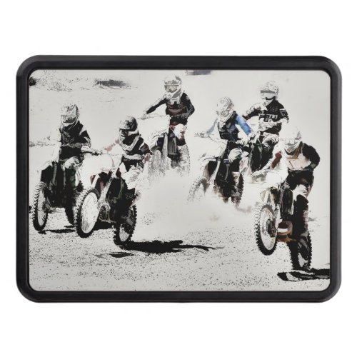 The Race is On _ Motocross Racers Tow Hitch Cover