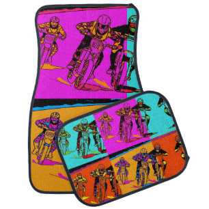 The Race Is On - Motocross Racing Car Floor Mat