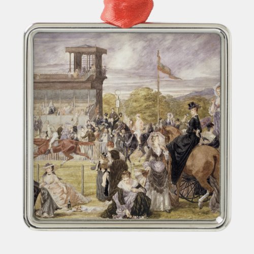 The Races at Longchamp in 1874 Metal Ornament