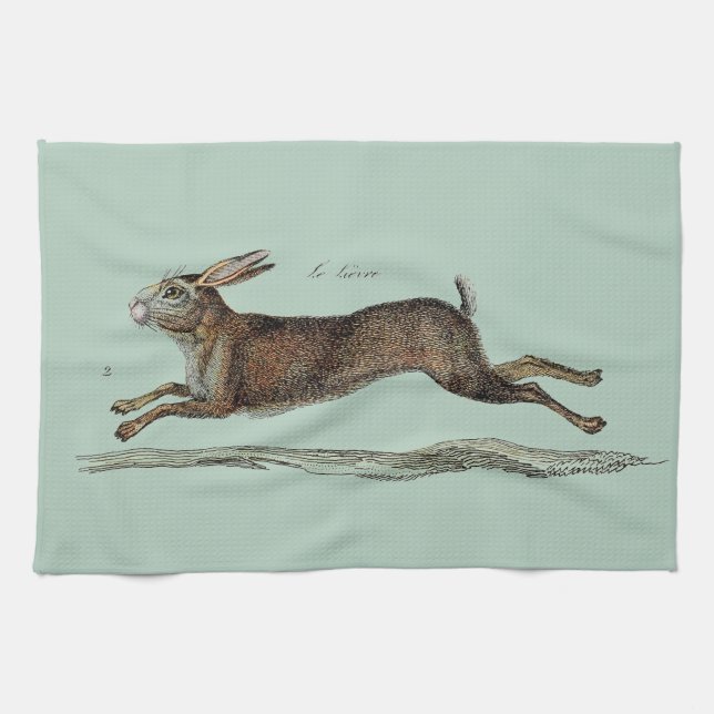 The Racing Hare at Easter Towel (Horizontal)