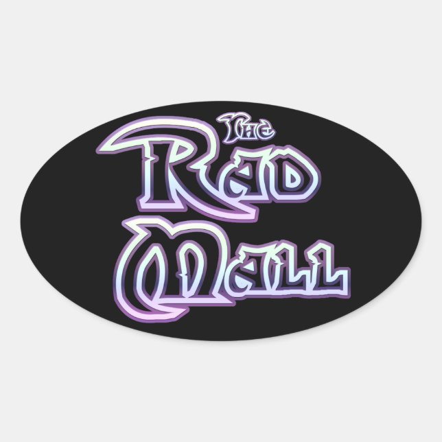 The Rad Mall "Crystal" Oval Sticker (Front)