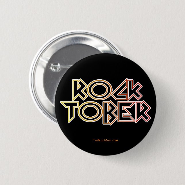 The Rad Mall "Rocktober" Button (Front & Back)