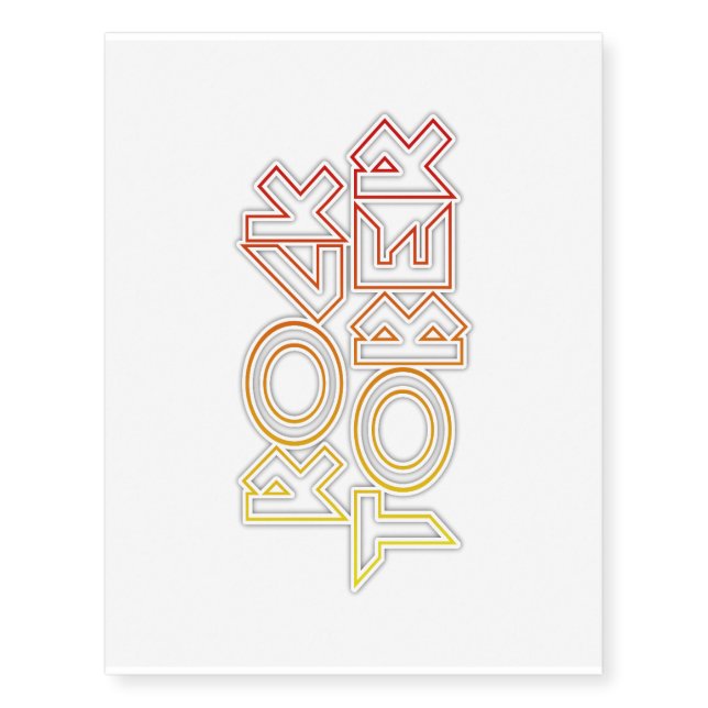 The Rad Mall "Rocktober" Temp Tattoo (dark skin) (Front)
