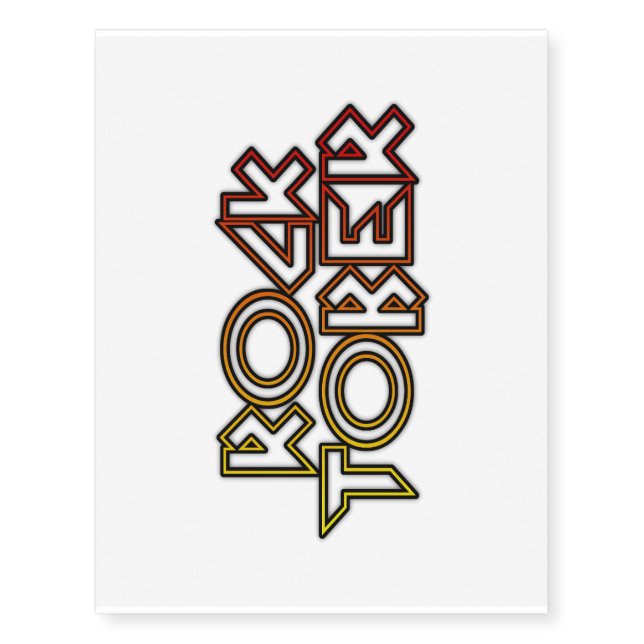 The Rad Mall "Rocktober" Temp Tattoo (light skin) (Front)