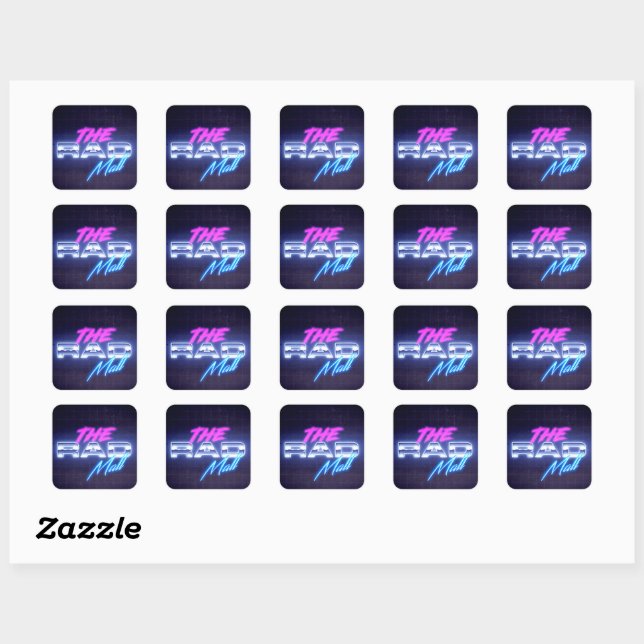 The Rad Mall "Wave 7" Square Stickers (Sheet)