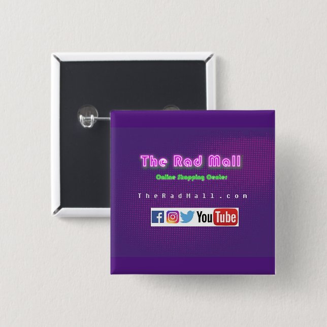 The Rad Mall "Website" 2in x 2in Button (Front & Back)