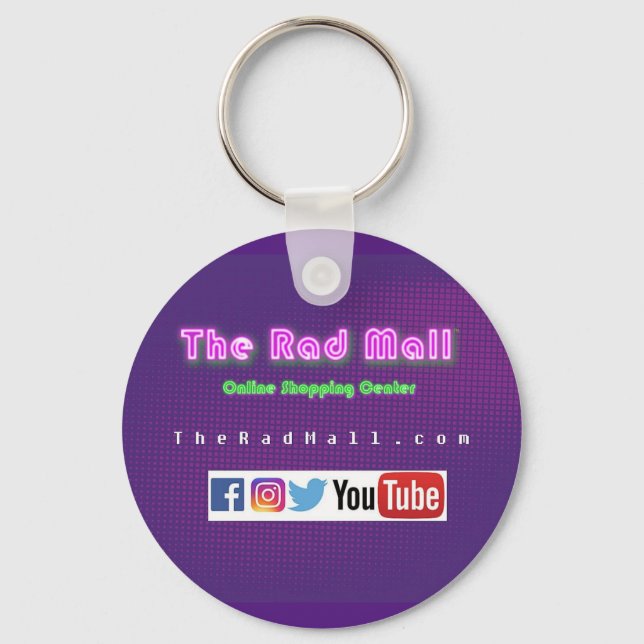 The Rad Mall "Website" Keychain (Front)