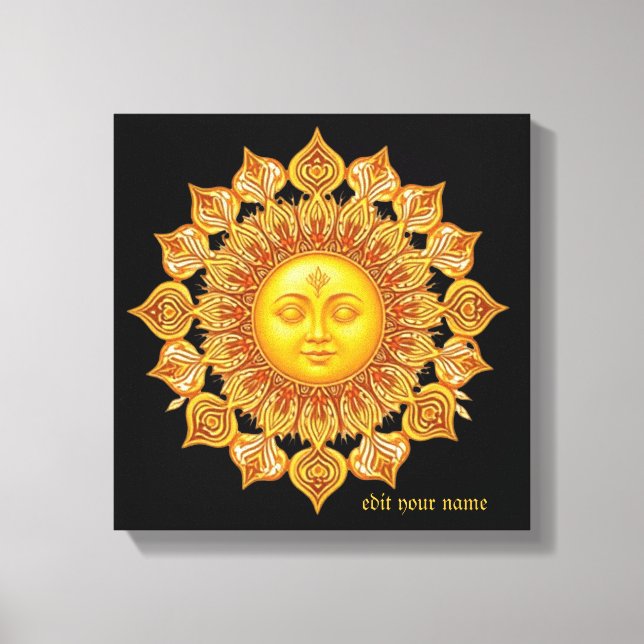 The RadiantZenSunGolden Canvas Print (Front)
