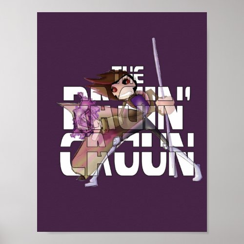 The Ragin Cajun Gambit Purple Background Poster