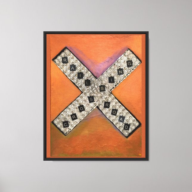 The Railroad Crossing Canvas Print (Front)
