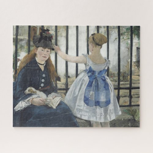 The Railroad _ Manet Impressionist Painting Art Jigsaw Puzzle