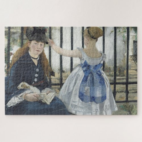 The Railroad _ Manet Impressionist Painting Art Jigsaw Puzzle