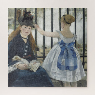 The Railroad - Manet Impressionist Painting Art Jigsaw Puzzle