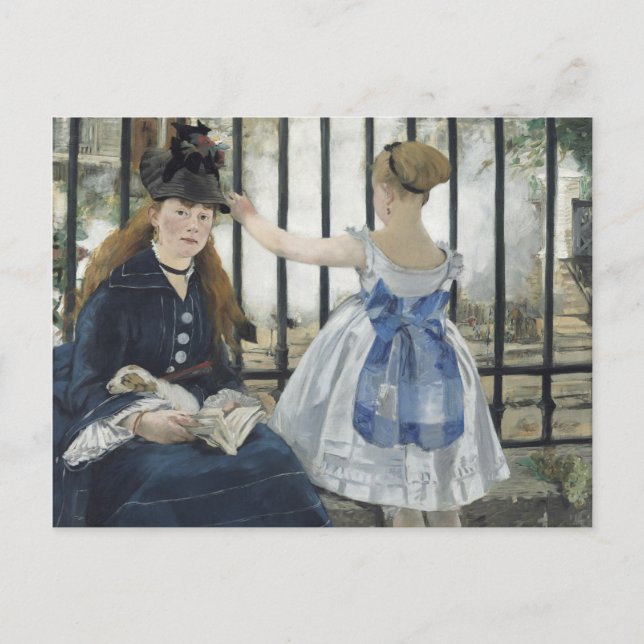 The Railroad - Manet Impressionist Painting Art Postcard (Front)