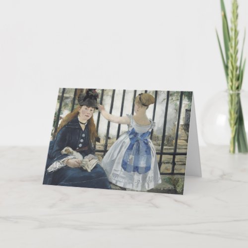 The Railroad _ Manet Impressionist Painting Card