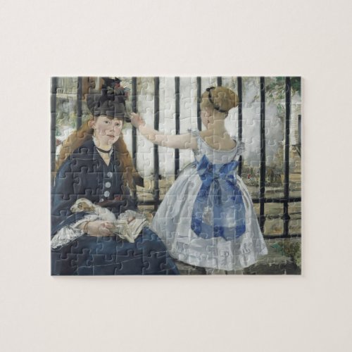 The Railroad _ Manet Impressionist Painting Jigsaw Puzzle