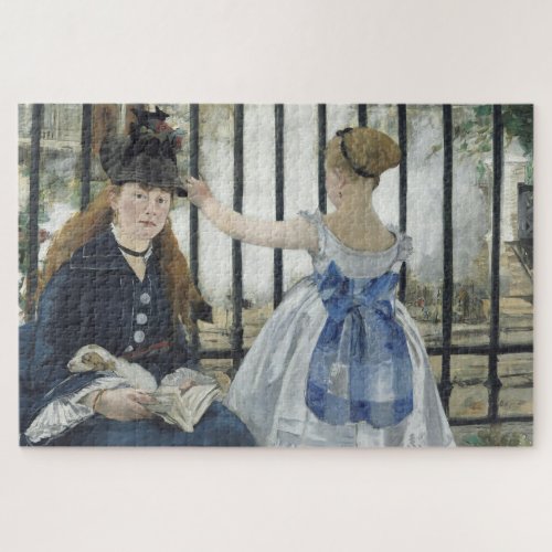 The Railroad _ Manet Impressionist Painting Jigsaw Puzzle