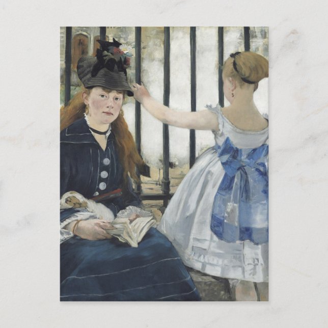 The Railroad - Manet Impressionist Painting Postcard (Front)