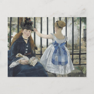 The Railroad - Manet Impressionist Painting Postcard