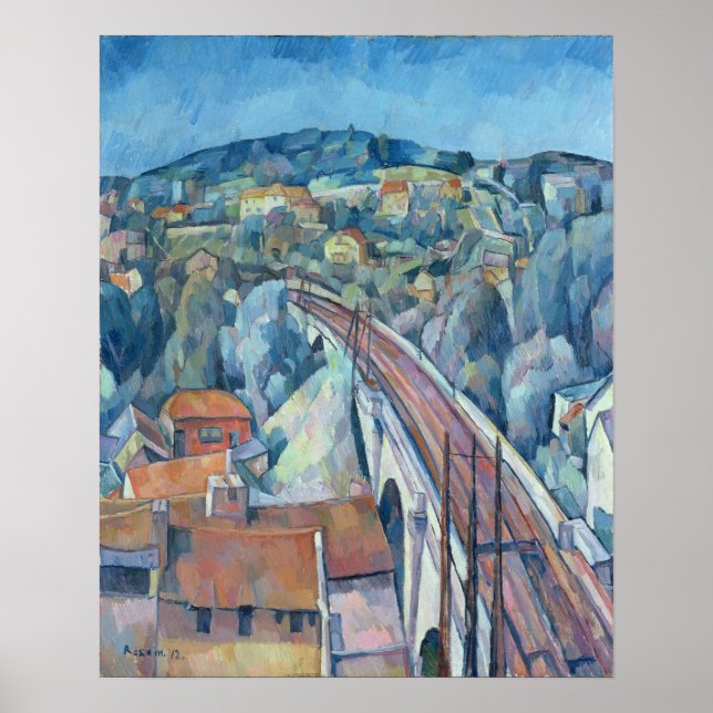 The Railway Bridge at Meulen Poster (Front)