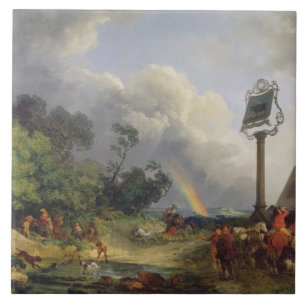 The Rainbow, 1784 (oil on canvas) Ceramic Tile