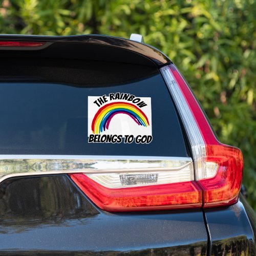THE RAINBOW BELONGS TO GOD DECAL STICKERS