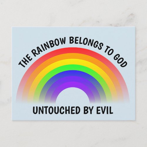 THE RAINBOW BELONGS TO GOD UNTOUCHED BY EVIL POSTCARD