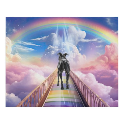 The Rainbow Bridge Faux Canvas Print