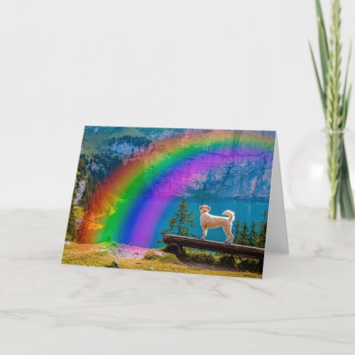The Rainbow Bridge Poem In Memory of a Pet Thank You Card